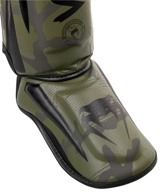 Venum Elite Shin Guards - Khaki Camo