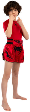 Venum Inferno Kids Thai Shorts - Cherry Red