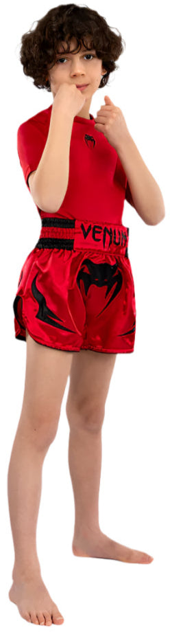 Venum Inferno Kids Thai Shorts - Cherry Red