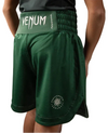 Venum Attack Kids Boxing Shorts - Forest Green/ Off White