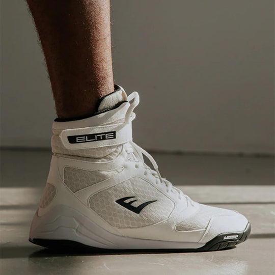 Everlast Elite2 Pro Hi-Top Boxing Boots - White/Black