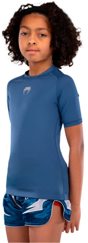 Venum Contender Kids Rashguards Short Sleeves - Royal Blue