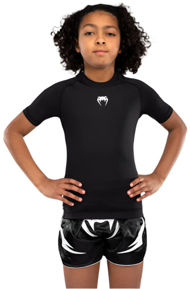 Venum Contender Kids Rashguards Short Sleeves - Black
