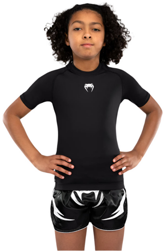 Venum Contender Kids Rashguards Short Sleeves - Black