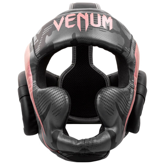 Venum Elite Boxing Headgear - Black/Pink Gold