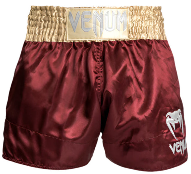 Venum Classic Muay Thai Short - Burgundy/Gold/White