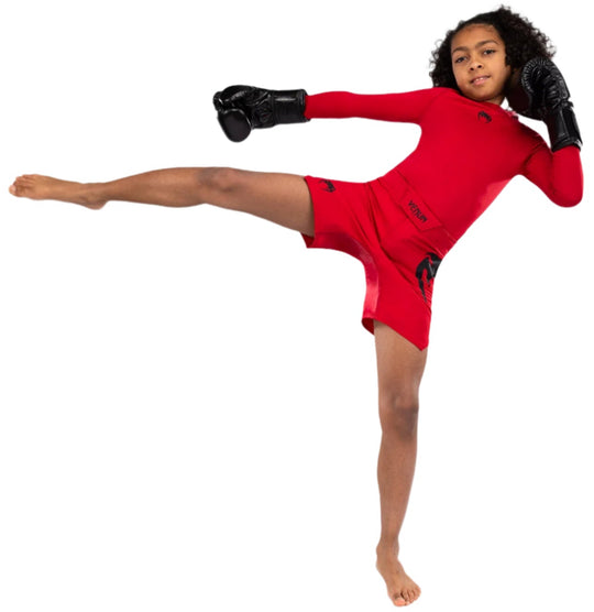 Venum Light Kids Fight Shorts - Cherry Red