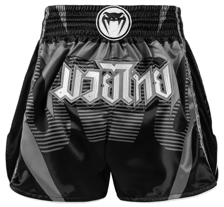 Venum Adrenaline Muay Thai Shorts - Black/Silver Grey