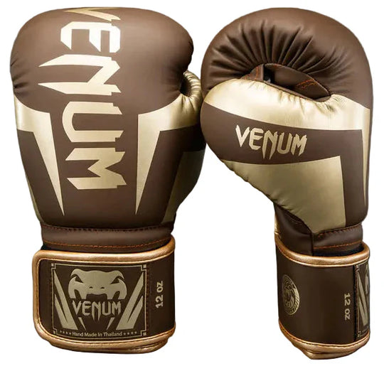 Venum Elite Boxing Gloves - Dark Brown