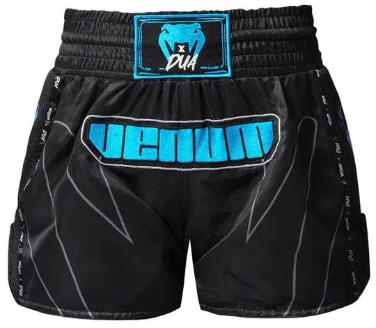 Venum x Dua Muay Thai Shorts - Black/Electric Blue