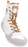 Venum Elite Boxing Shoes - White/Gold