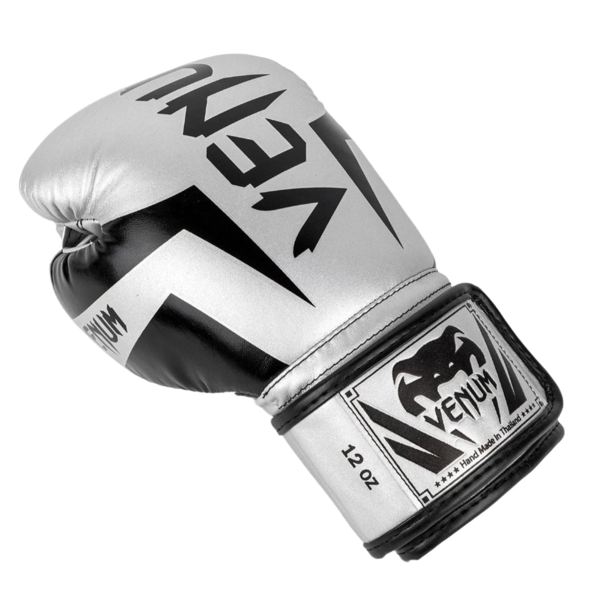 Venum Elite Boxing Gloves - Silver/Black