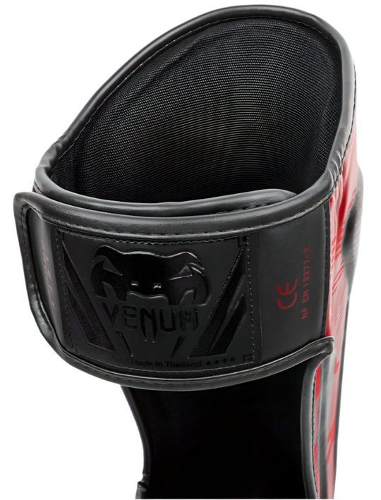 Venum Elite Shin Guards - Red Camo