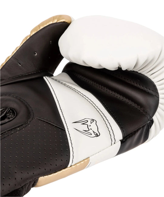 Venum Elite Evo Boxing Gloves - White/Gold