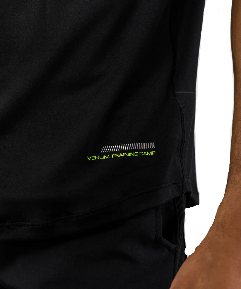 Venum Training Camp 4.0 Dry Tech T-Shirt - Black/Neon Green