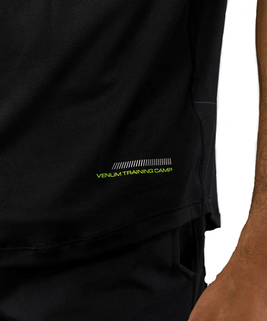 Venum Training Camp 4.0 Dry Tech T-Shirt - Black/Neon Green