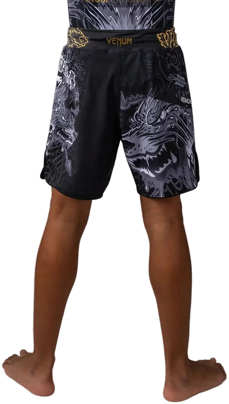 Venum Wolf Atak Kids Fightshorts - Black/Grey