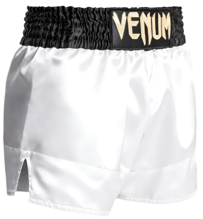 Venum Classic Muay Thai Short - White/Gold/Black