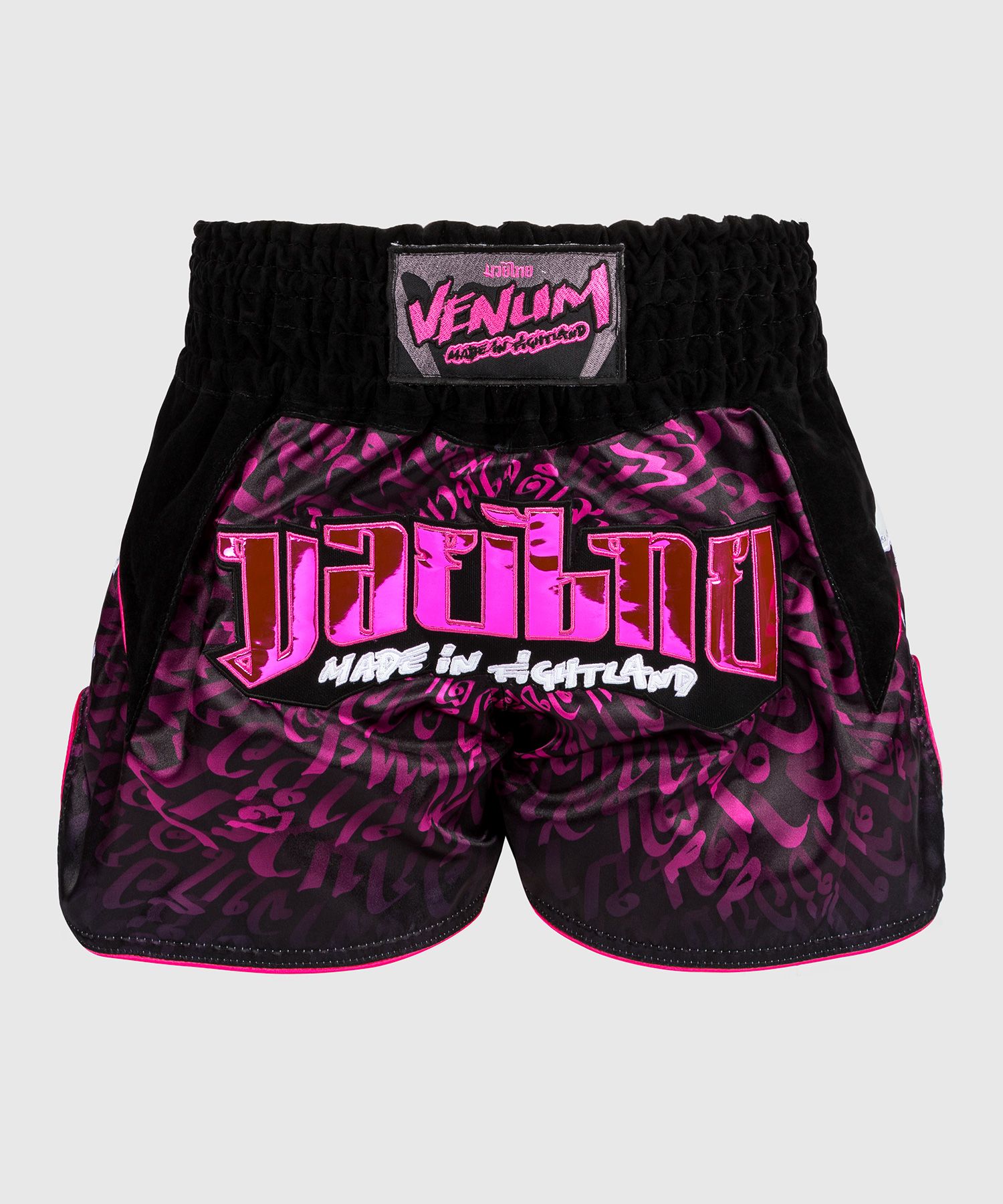 Venum Attack Muay Thai Short - Black/Pink