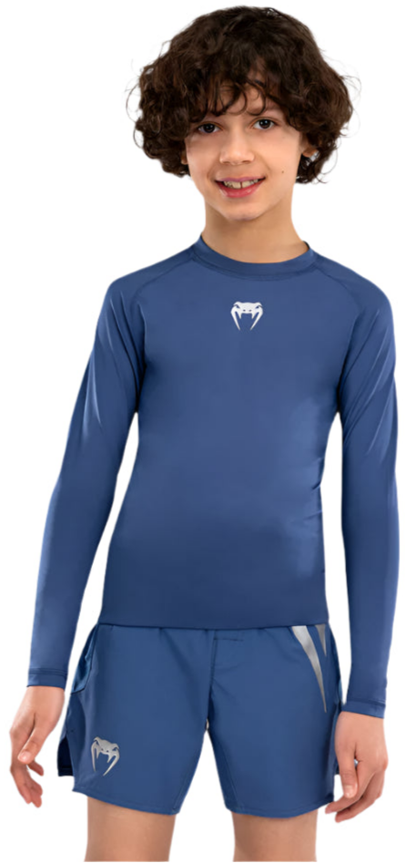 Venum Contender Kids Rashguards Long Sleeves - Royal Blue