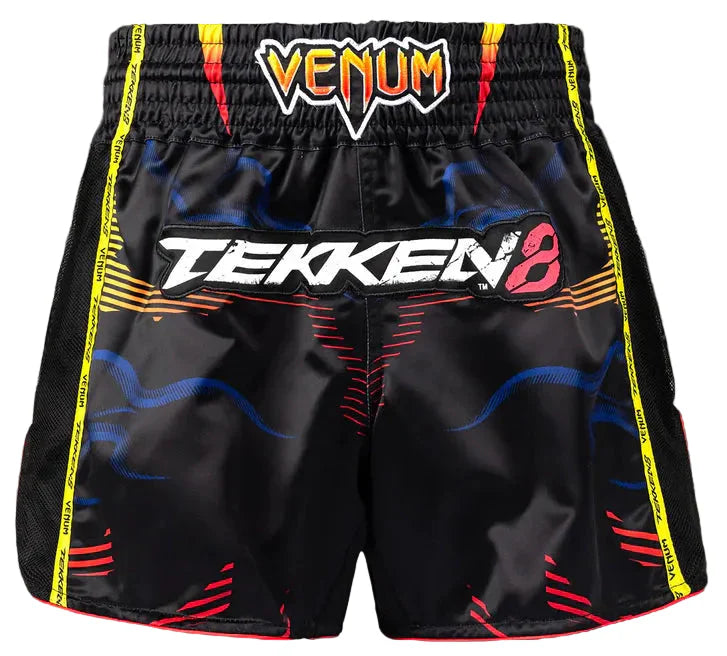 Venum x TEKKEN 8 Muay Thai Shorts - Yoshimitsu - Black/Orange