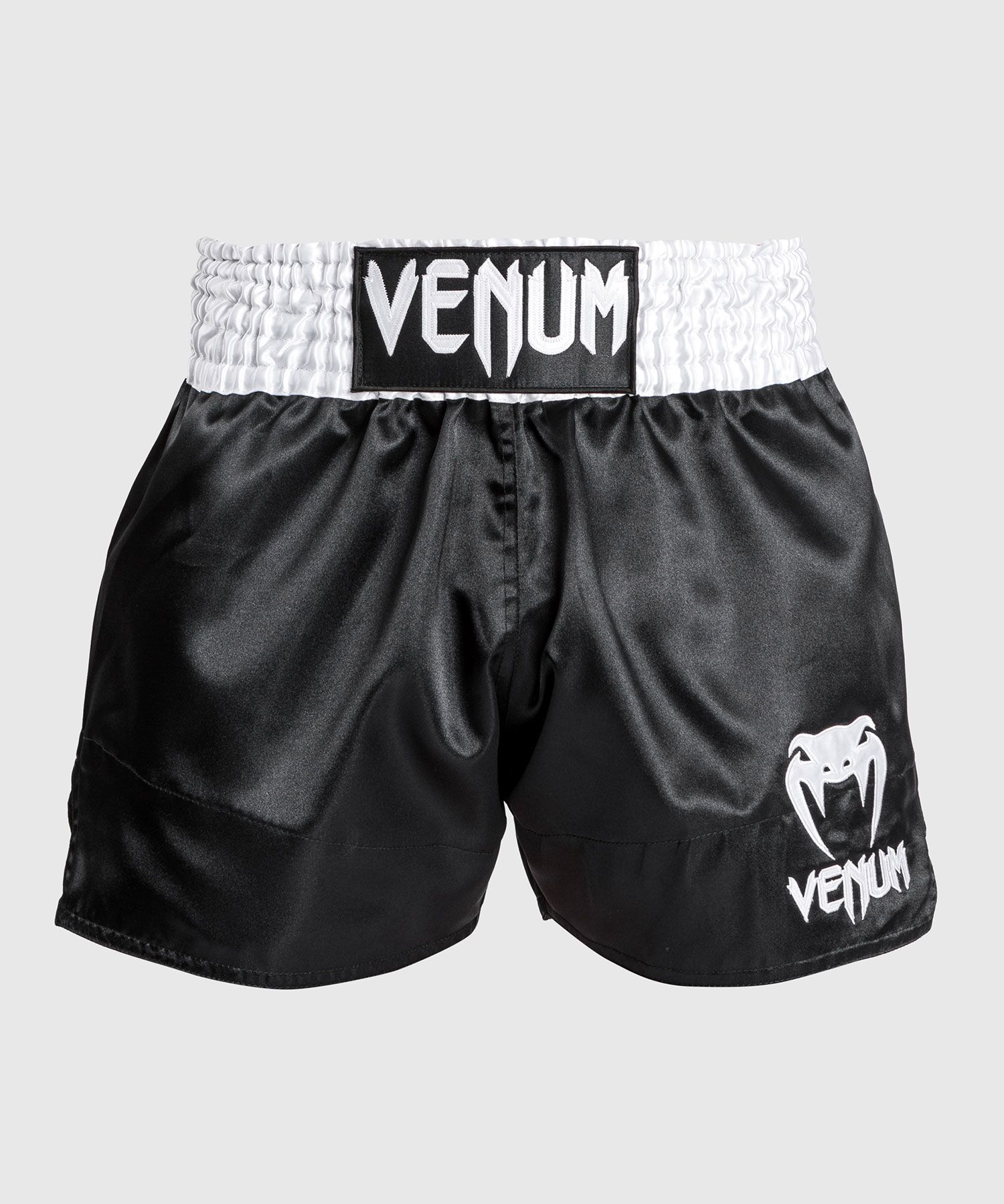 Venum Classic Muay Thai Short - Black/White/White