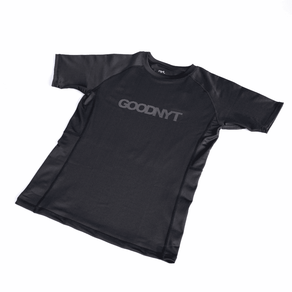 GOODNYT Black Short Sleeve Rashguard Tee Rashguards NYT Black/Smoke X Small