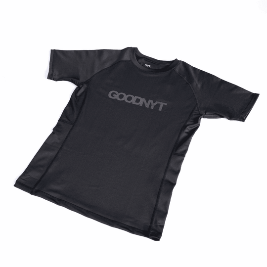 GOODNYT Black Short Sleeve Rashguard Tee Rashguards NYT Black/Smoke X Small