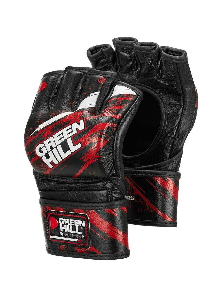 Green Hill MMA Gloves Fury - Black/Red