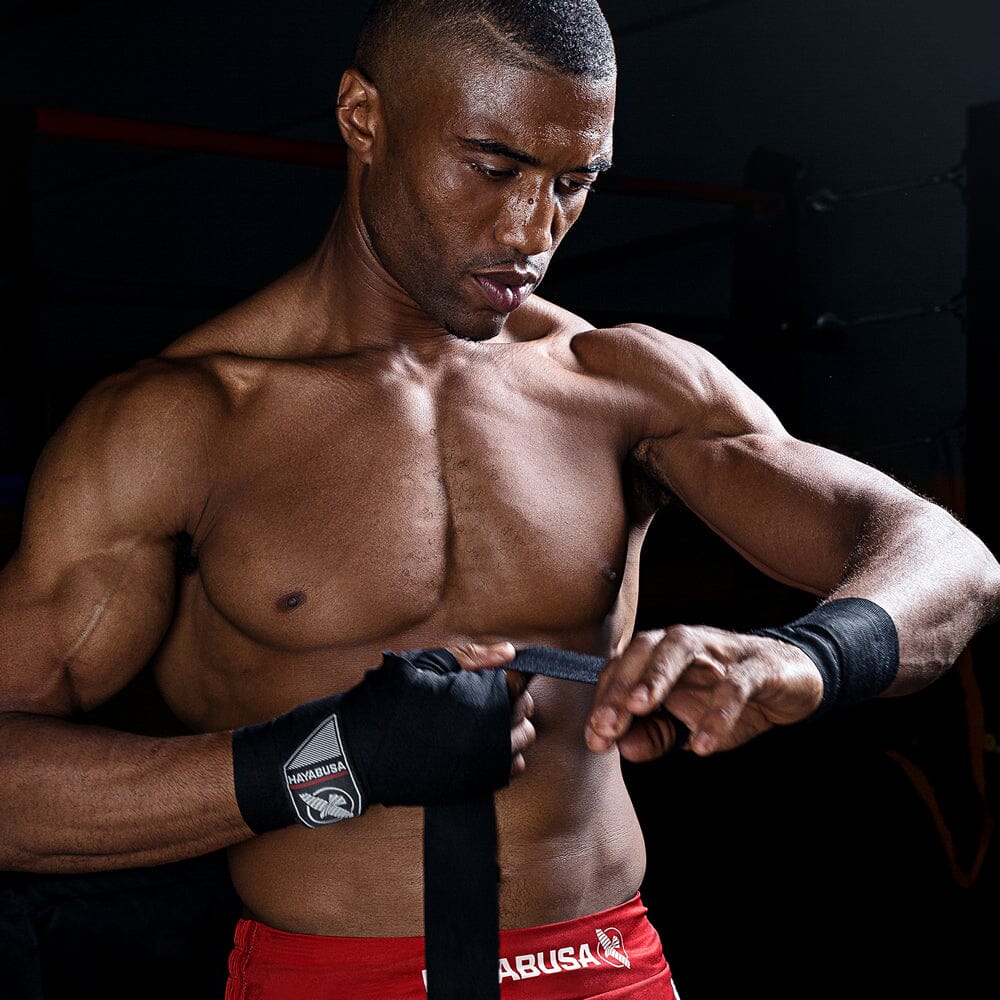 Hayabusa Perfect Stretch Hand Wraps - Black - 180-inch