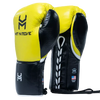 Hit N Move Horse Hair Suvari Boxing Gloves - Lace Up - Yellow/Black