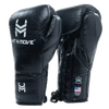 Hit N Move Boxing Fight Gloves - Lace Up - Black