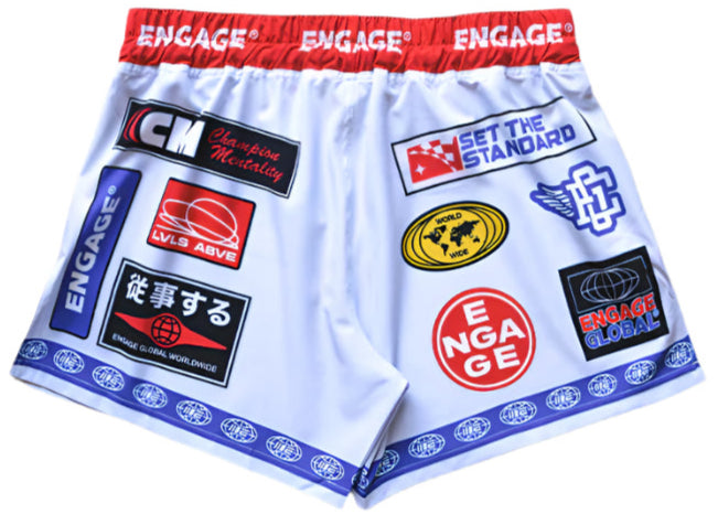 Engage Racer MMA Hybrid Shorts - White
