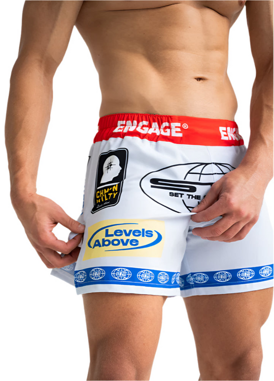 Engage Racer MMA Hybrid Shorts - White