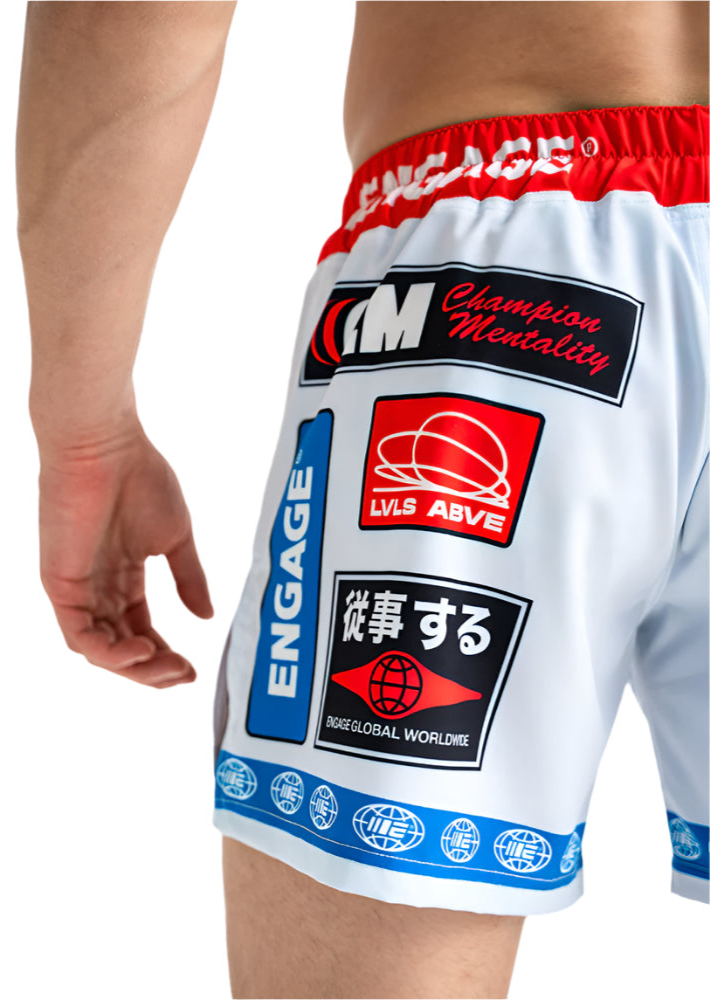 Engage Racer MMA Hybrid Shorts - White