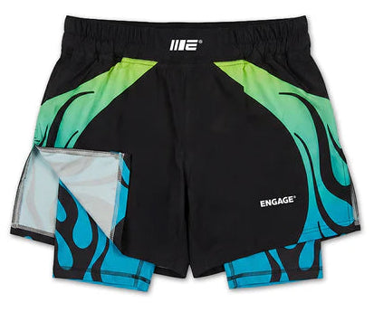 Nebula 2-in-1 Hybrid Shorts - Blue