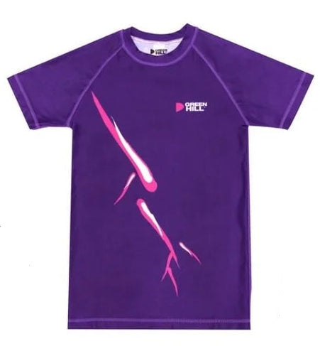 Green Hill MMA Rash Guard Lightning - Kids - Purple