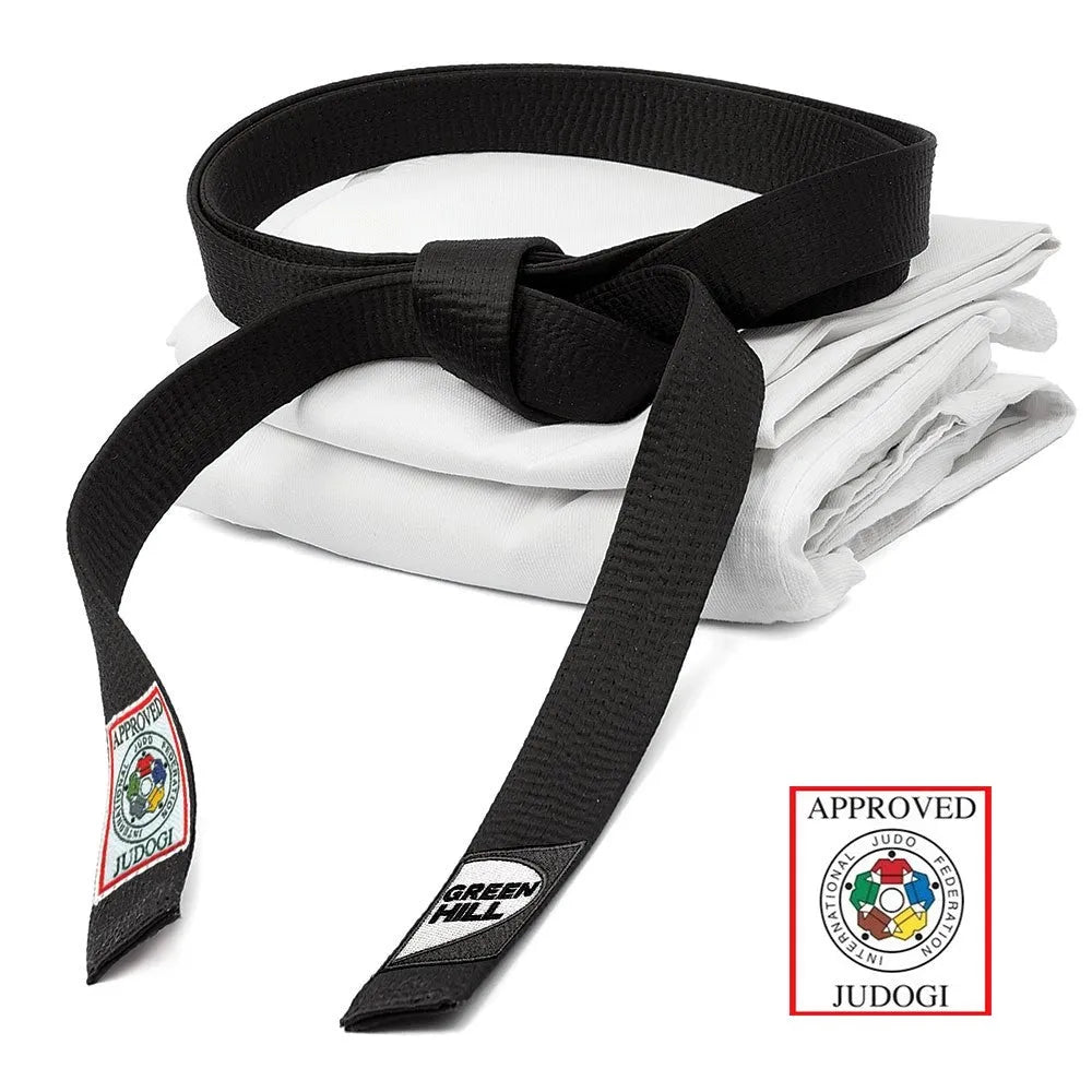 Green Hill Judo Belt IJF Approved - Black