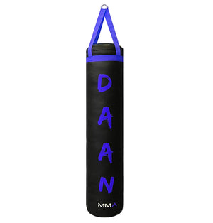 DAAN MMA Leather Boxing Punching Bag - Black/Blue