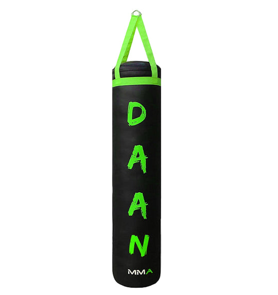 DAAN MMA Leather Boxing Punching Bag - Black/Green