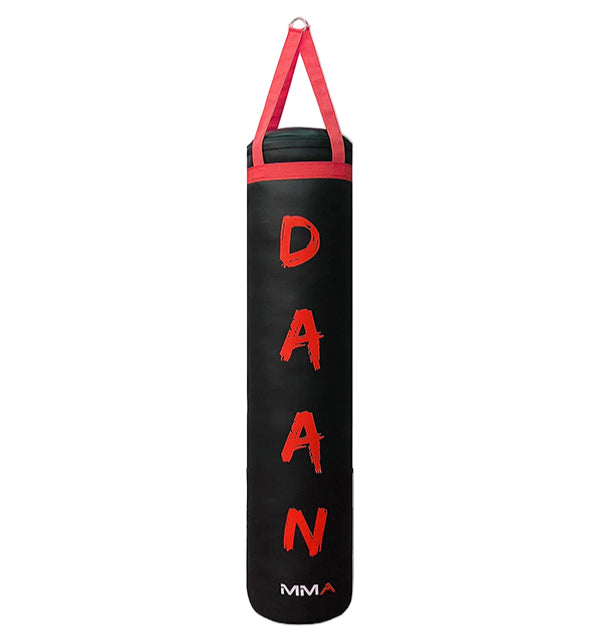 DAAN MMA Leather Boxing Punching Bag - Black/Red