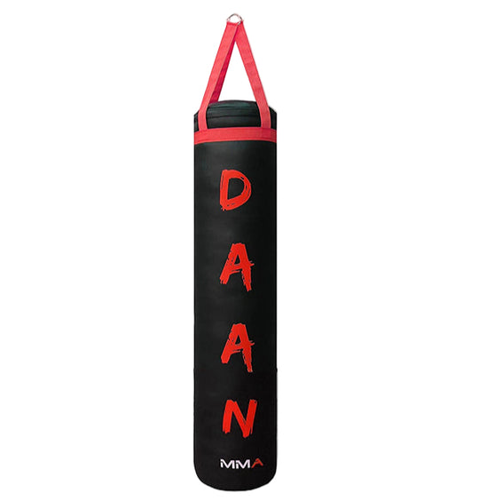 DAAN MMA Leather Boxing Punching Bag - Black/Red