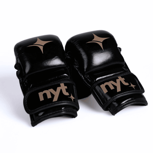 NYT Thai MMA Sparring Gloves - 7 oz - Black/Sand