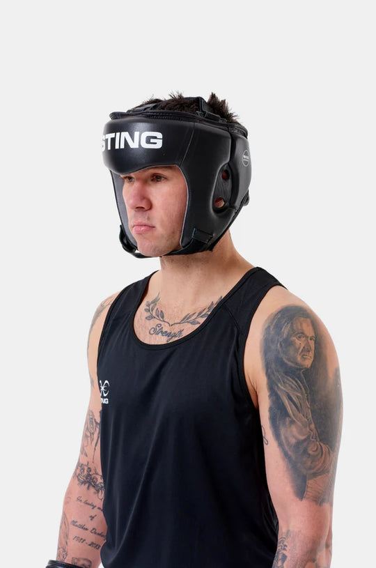 Sting Orion Gel Open Face Head Guard - Black