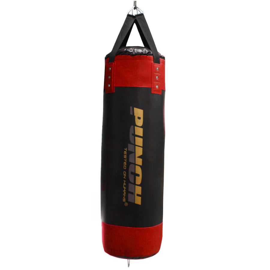 Punch Boxing Bag - Urban™ - Straps - 4ft - Black/Red