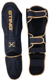 Sting Heavy Duty Shin and Foot Protector - Black/Gold