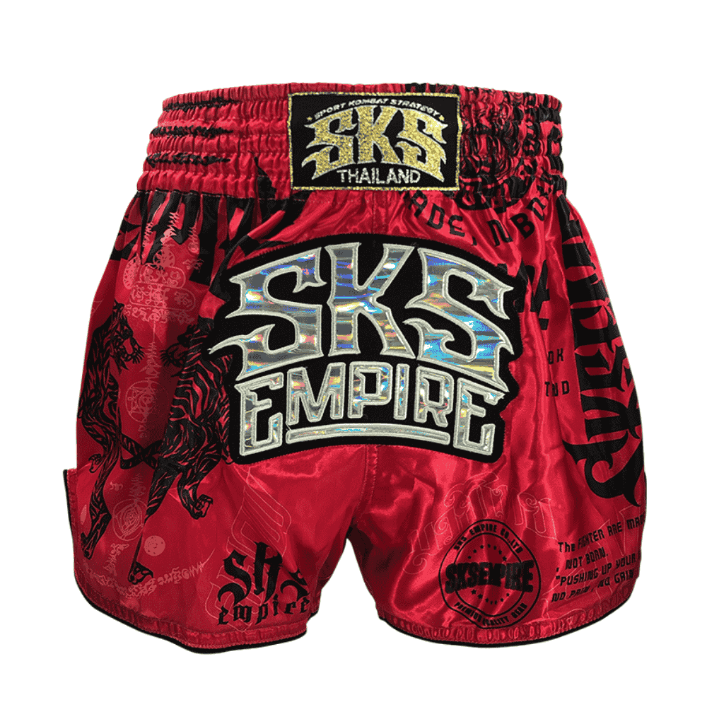 SKS Viva Stickerbomb Muay Thai Shorts - Red