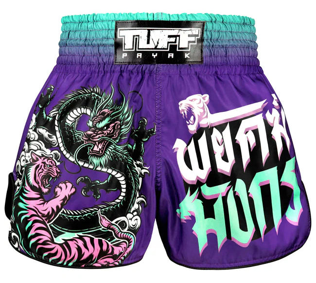 Tuff Shadow & Flame Retro Muay Thai Shorts