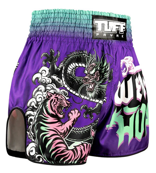 Tuff Shadow & Flame Retro Muay Thai Shorts
