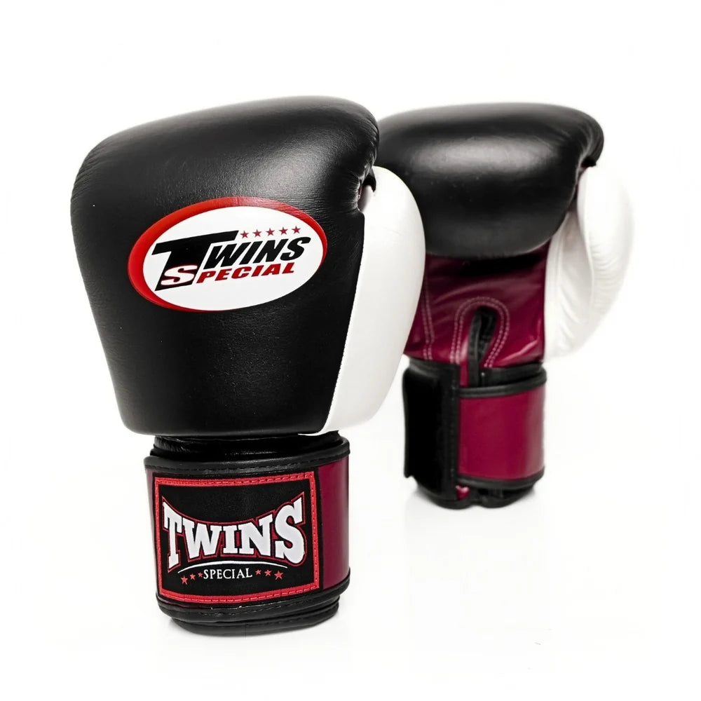 Twins Special BGVL3-3T Boxing Gloves - Maroon/Black/White